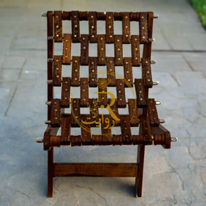 Handcrafted Wooden Foldable Stool – Portable, Durable & Traditional Seating