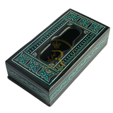 Handcrafted Naqshi Wooden Tissue Box – Decorative Tissue Holder (Red, Blue & Green)