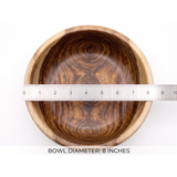 8 Inch Single Wooden Bowl Without Polish