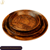 Handcrafted Sheesham Wood Plate Set of 3