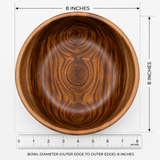 8 Inch Single Wooden Bowl With Polish