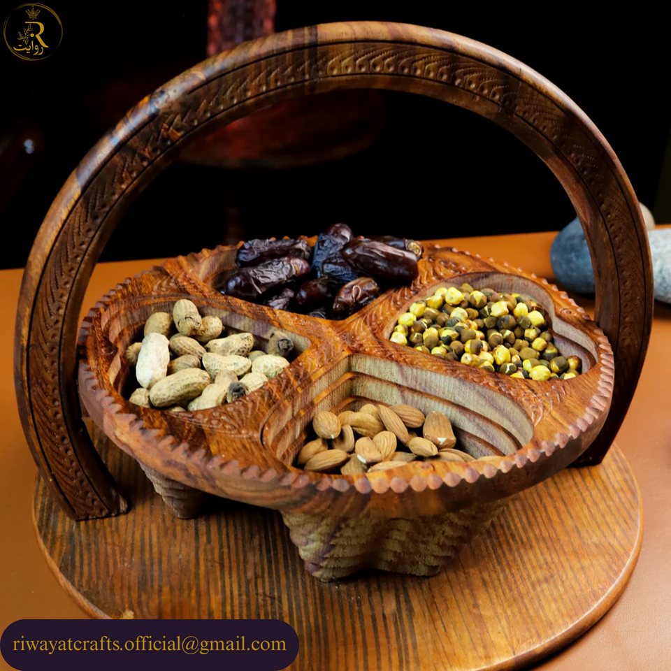 Deal-4 | Wooden Dry Fruit Basket & Set of 3  Fruit Baskets