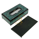 Handcrafted Naqshi Wooden Tissue Box – Decorative Tissue Holder (Red, Blue & Green)
