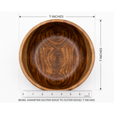 7 Inch Single Wooden Bowl With Polish