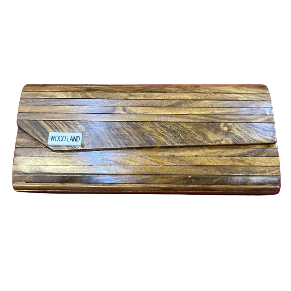 Handcrafted Wooden Clutch Purse for Women – Premium Natural Wood Evening Bag