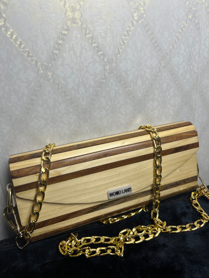 Handcrafted Wooden Clutch Purse for Women – Premium Natural Wood Evening Bag